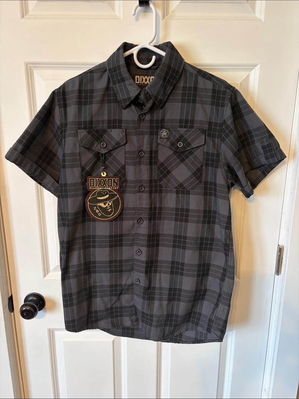 DIXXON Men's Short-Sleeve Plaid Button-Up Shirt collab with Zac Brown Band